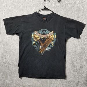 Harley Davidson men's XL vintage 1997 wash worn shirt eagle tribal St Paul MN‎